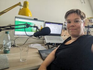 Maranke Wieringa aan het werk